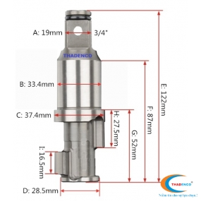 TRỤC CỐT SÚNG XIẾT BULONG 3/4 HAI BÚA