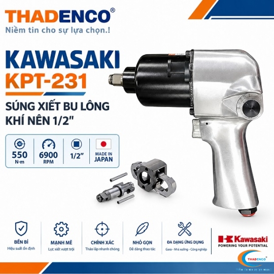 SÚNG XIẾT BULONG KAWASAKI KPT - 231 (1/2INCH).